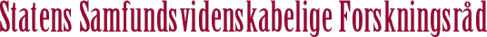 Statens Samfundsvidenskabelige Forskningsr�d
